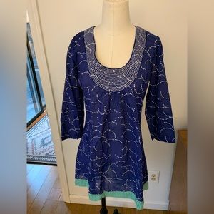 Boden tunic/swim cover up. Size 4. Blue.